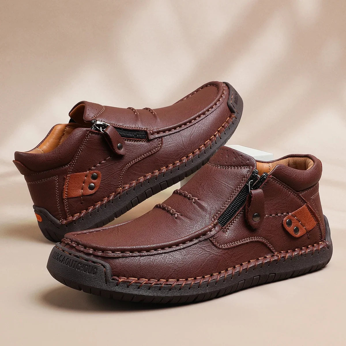 Chaussures en cuir faites à la main, alliant confort et caractère - BARTON™